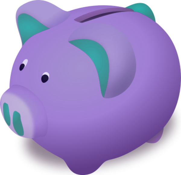 Piggy bank clip art and purple on