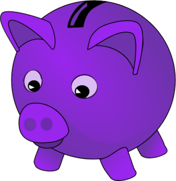 Piggy bank vector clip art