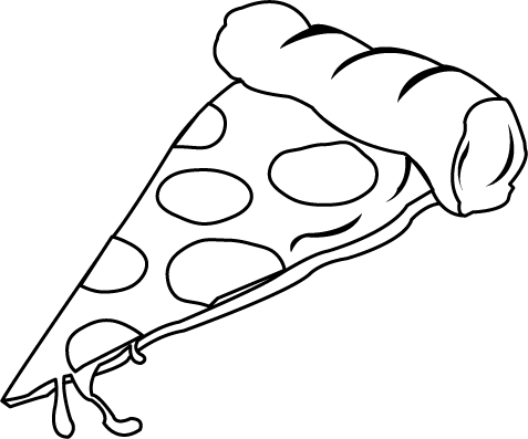 Pizza  black and white pepperoni pizza clipart black and white