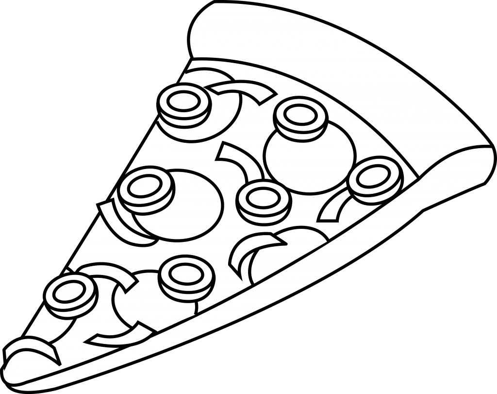 Pizza  black and white pizza clipart black and white 6