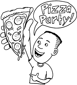 Pizza  black and white pizza for teachers clipart 2