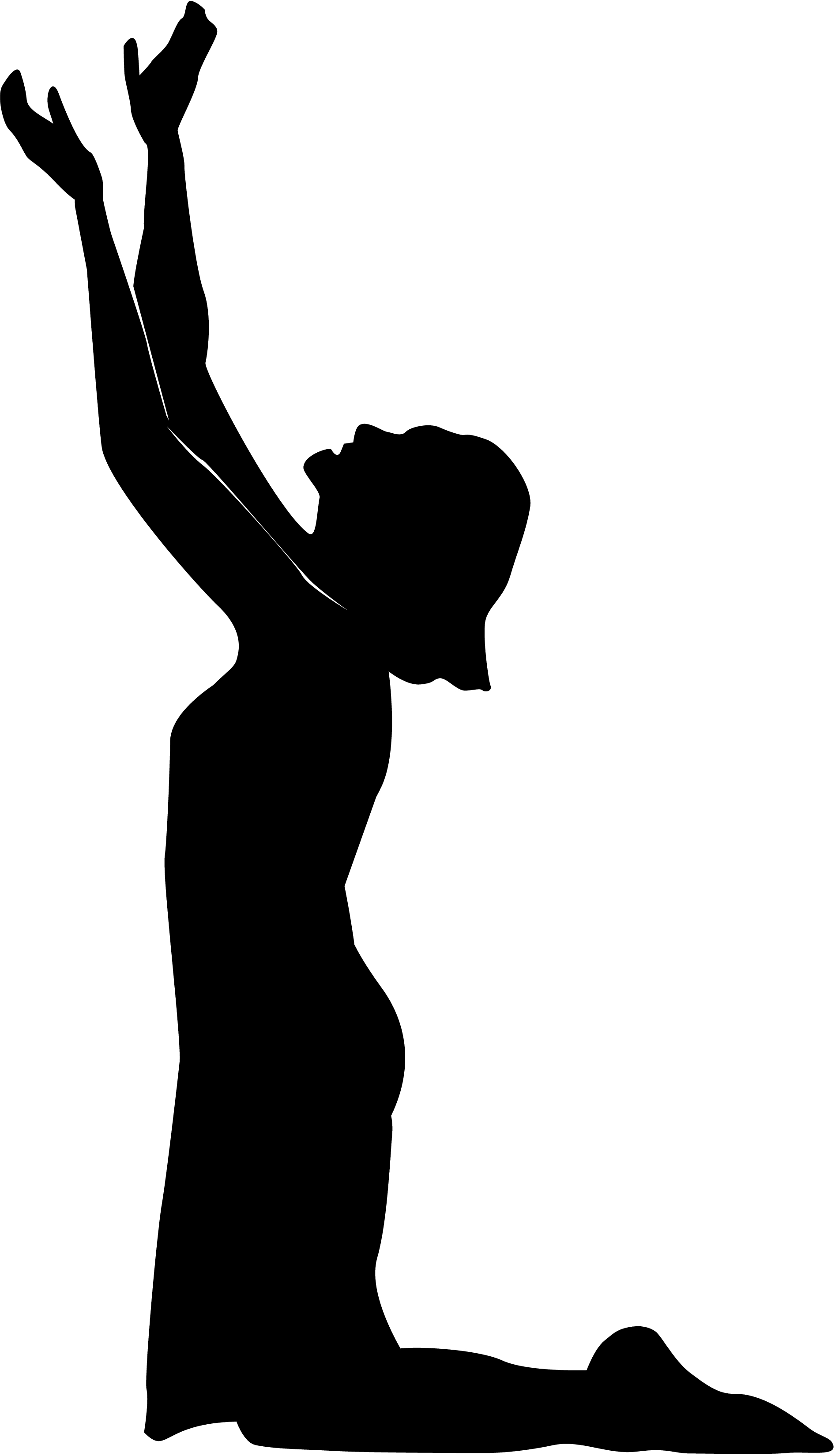 Praying hands silhouette clipart 2