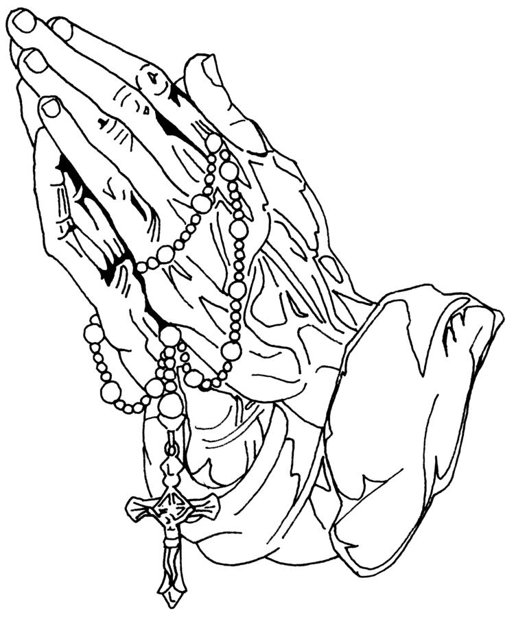Praying hands with rosary clipart clipart 2
