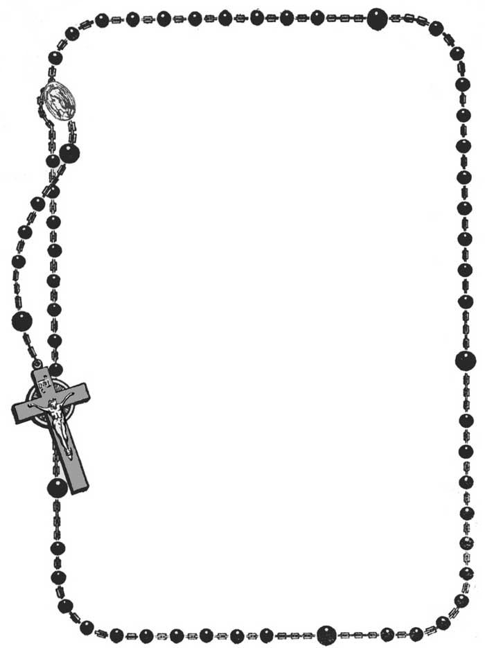 Praying the rosary clipart image