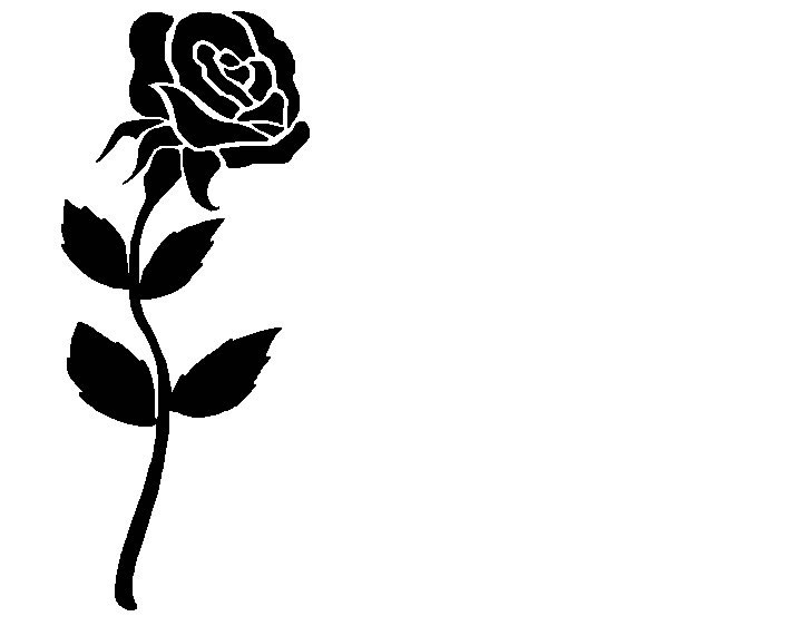 Rose  black and white black and white rose clipart 2