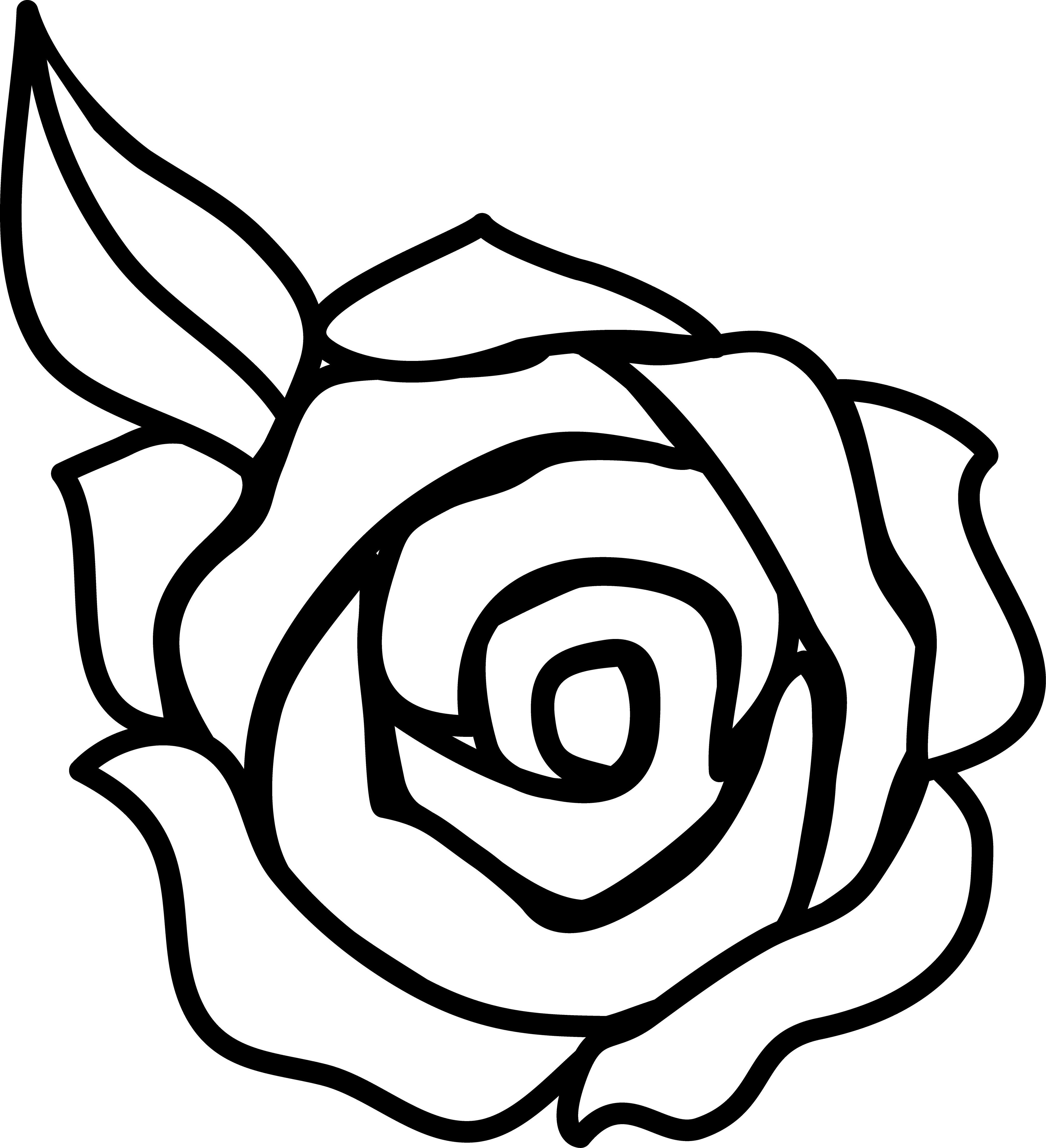 Rose  black and white rose clip art black and white free clipart images