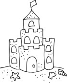 Sand castle printable clipart - WikiClipArt