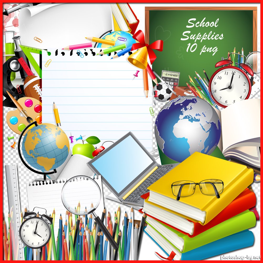 School supplies border clipart free images 5