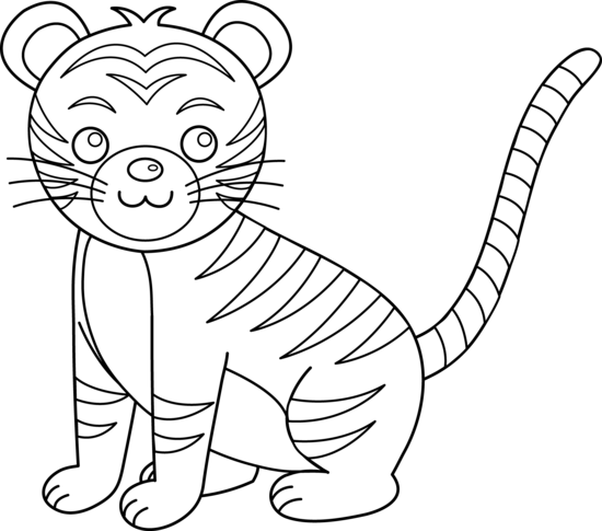 Tiger  black and white tiger clip art black and white free clipart images