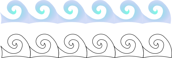 Waves tribal wave clipart