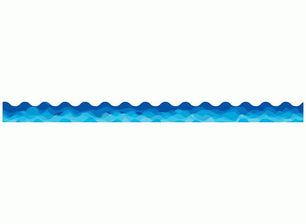 Waves water wave border clipart 3