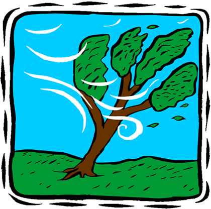 Windy day clipart 3