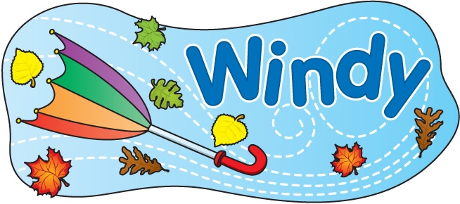 Windy weather clipart