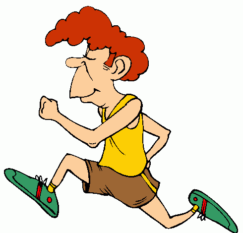 A person running clipart