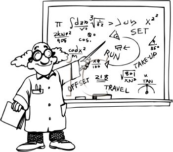 Algebra black and white cartoon of a math teacher free clip art