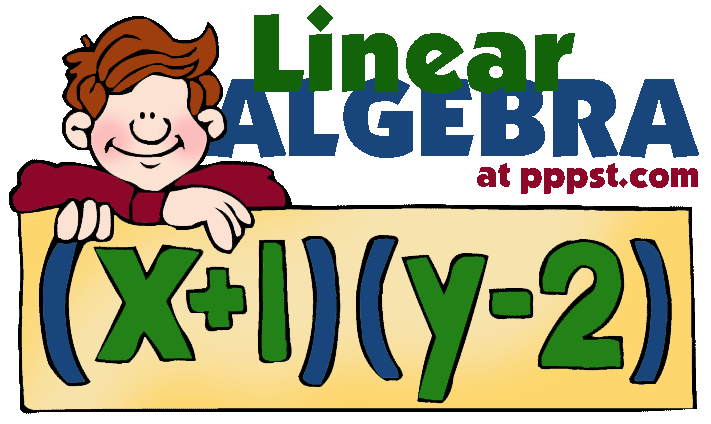 Algebra linear equations clipart