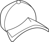 Baseball hat baseball cap coloring page free clip art - WikiClipArt