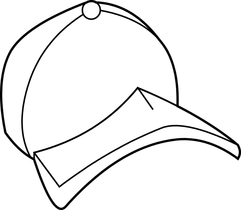 Baseball hat baseball cap coloring page free clip art 2 - WikiClipArt