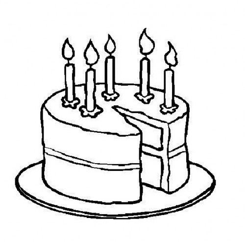 Cake Black And White Birthday Cake Clipart Black And White