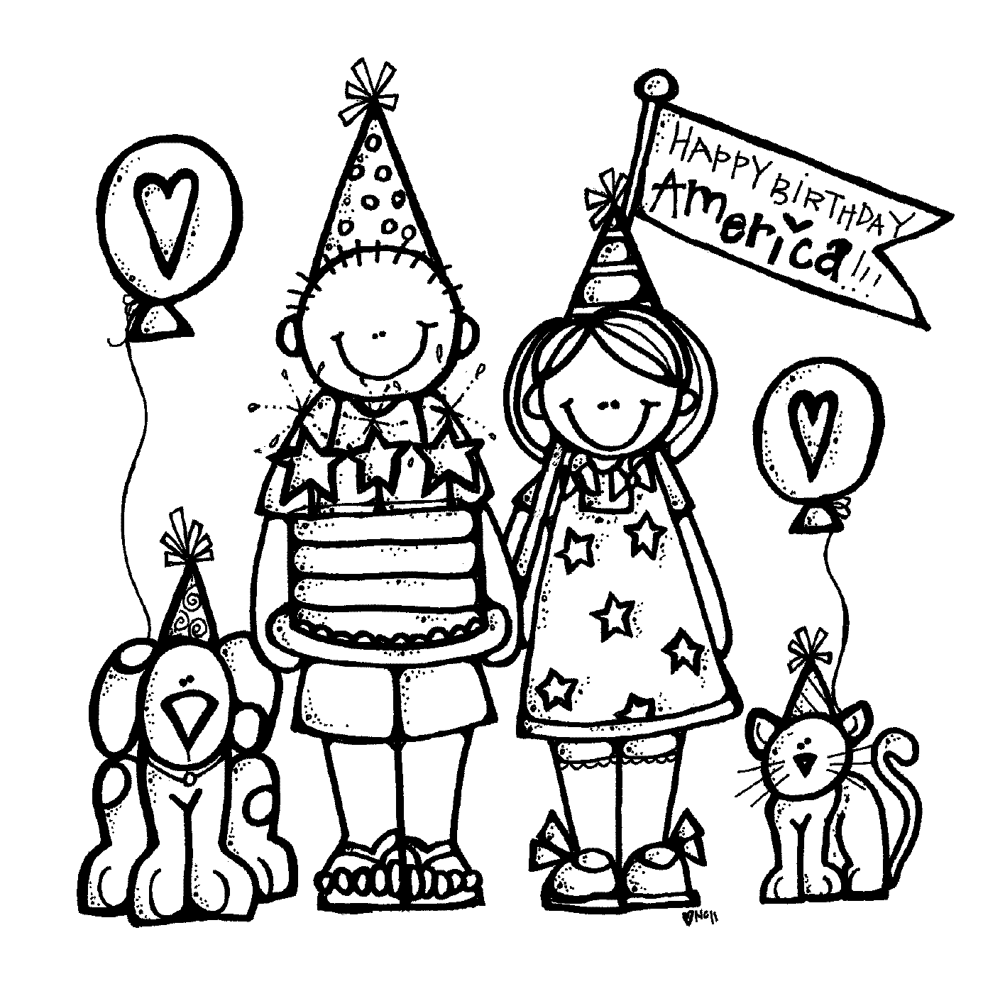 Birthday  black and white black and white birthday clip art