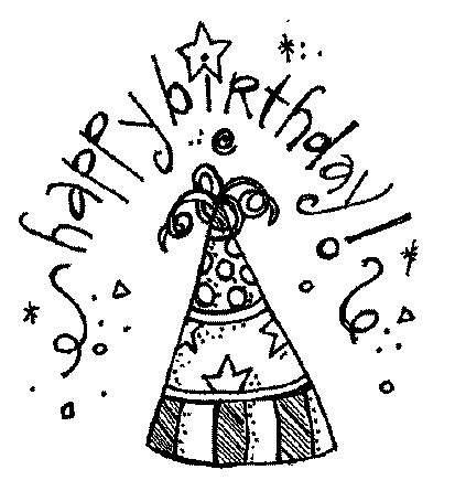 Birthday  black and white clip art black and white birthday party clipart