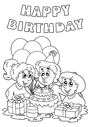 Birthday  black and white cool and funny printable happy birthday card clip art ideas