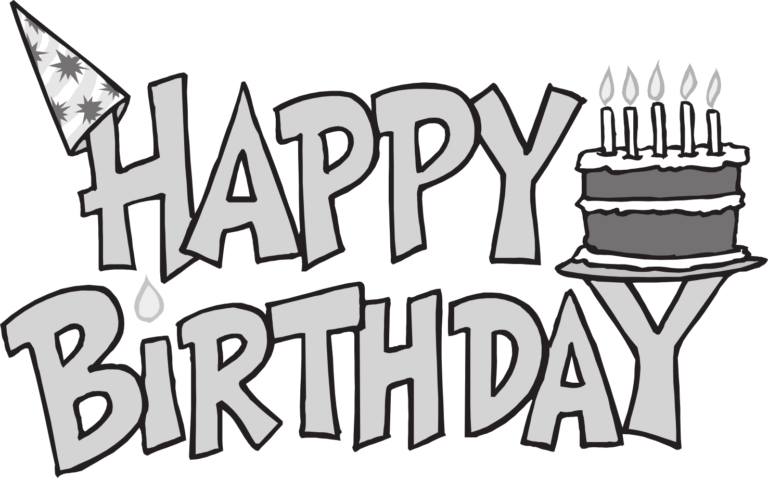 Birthday black and white happy birthday clipart black and white 4 ...