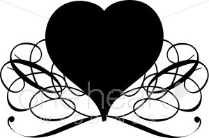 Black heart clip art clipart 2