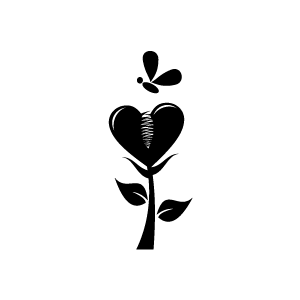 Black heart heart black and white heart 2 clip art