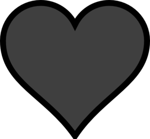 Black heart outlines free clipart images