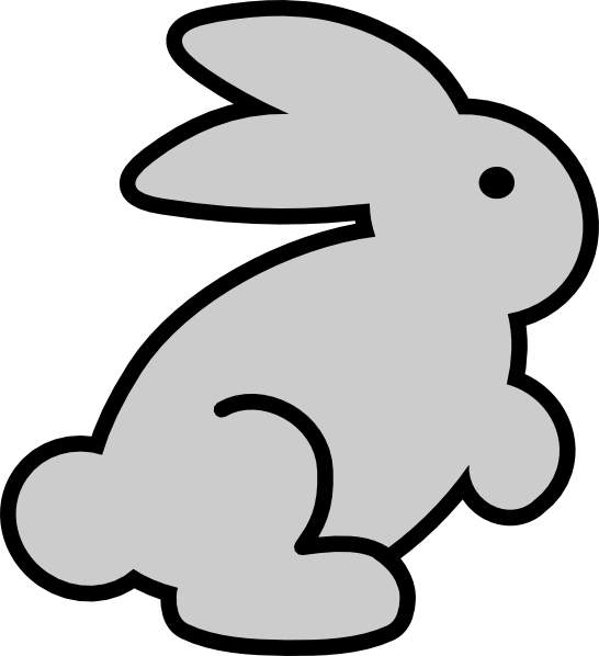 Bunny  black and white bunny black and white rabbit clipart 2