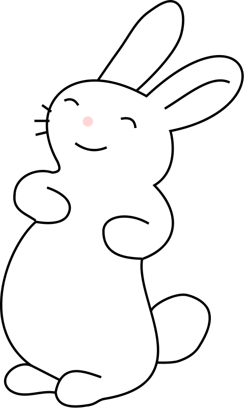 Bunny  black and white bunny black and white rabbit clipart
