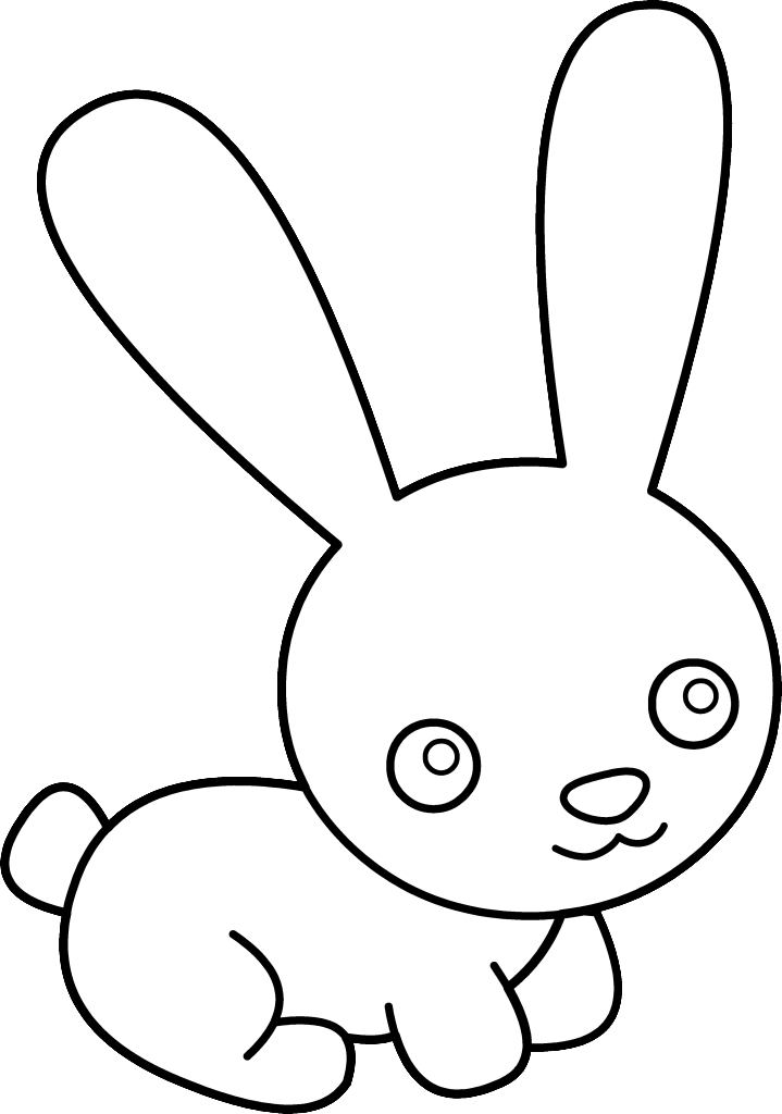 Bunny  black and white cute rabbit clipart black and white 2