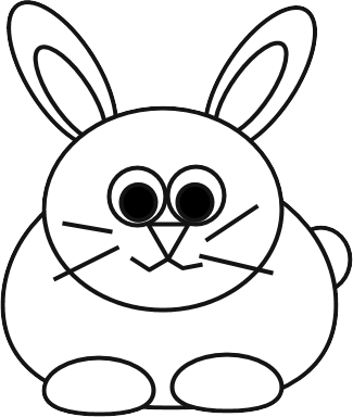 Bunny  black and white easter bunny clip art black and white free