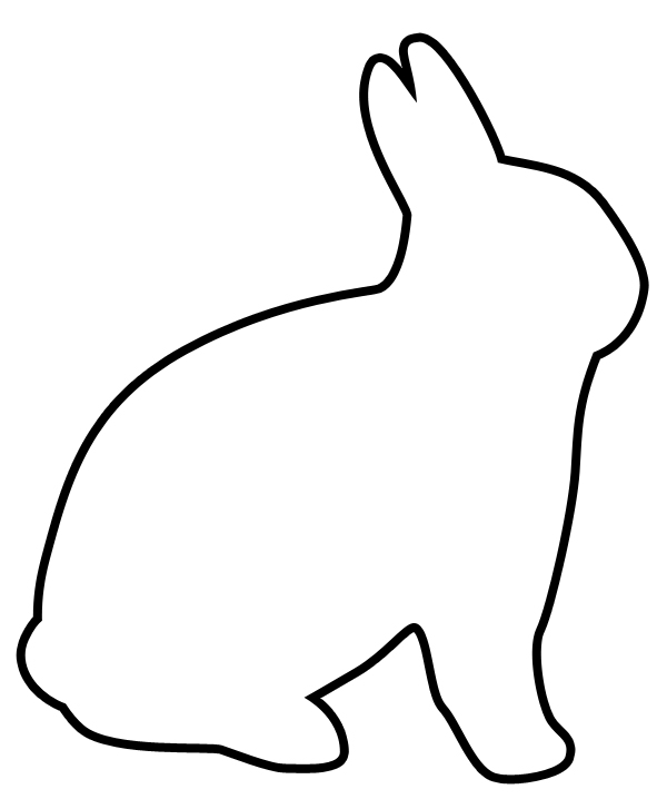 Bunny  black and white free bunny clipart