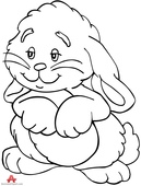 Bunny black and white outline bunny rabbit drawing clipart in black and ...