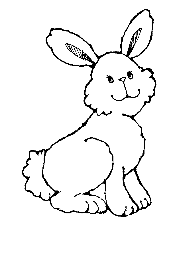 Bunny  black and white rabbit black and white clipart 2