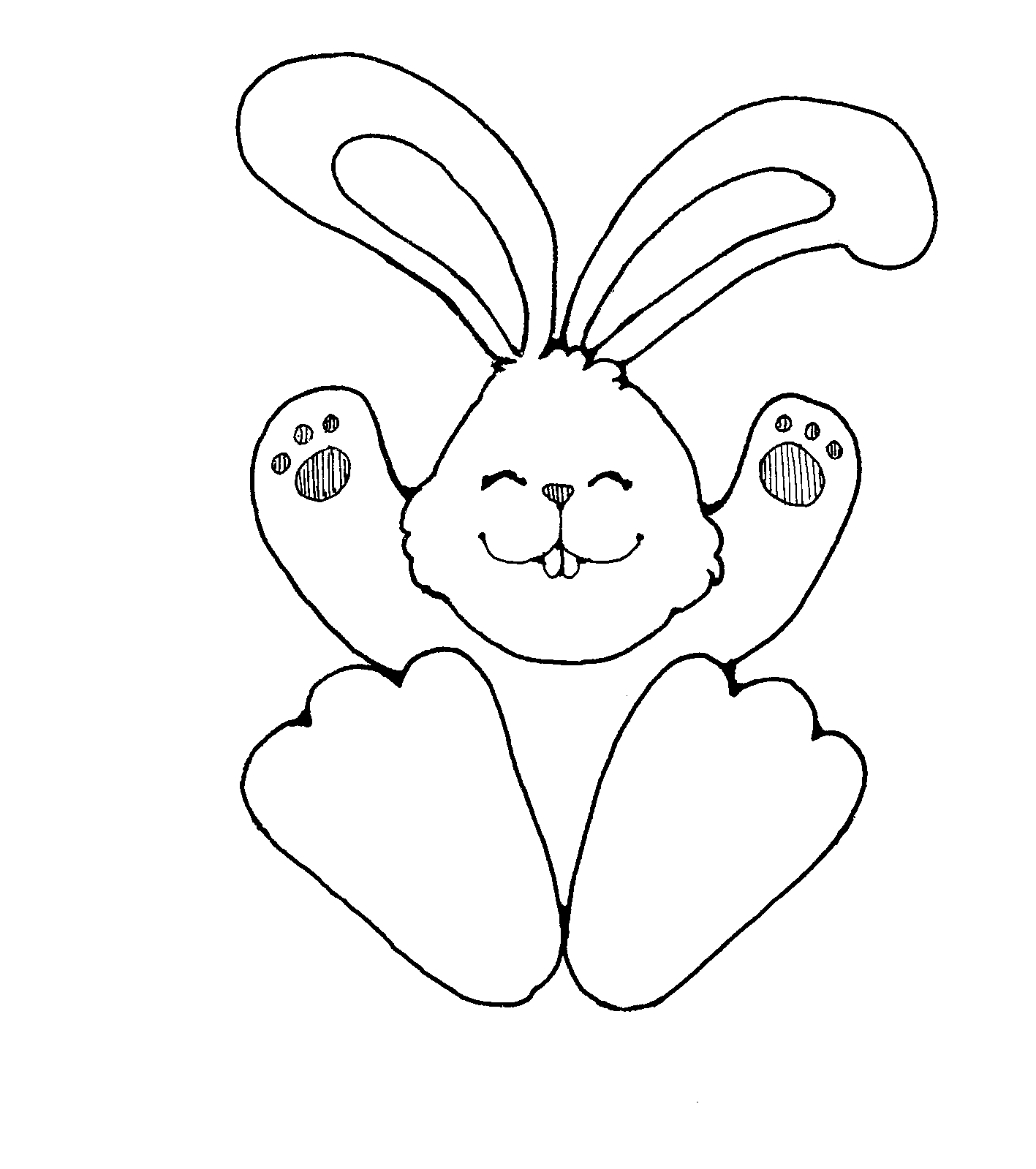 Bunny  black and white rabbit black and white clipart 5