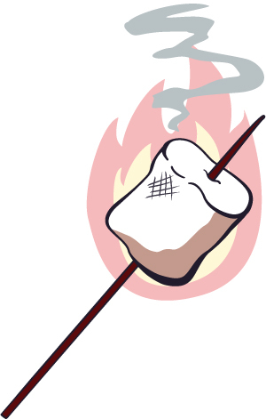 Campfire marshmallow clipart free images