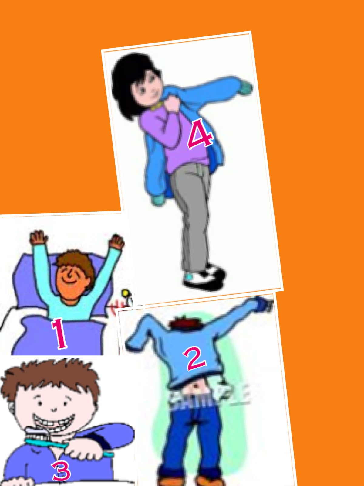Child getting dressed get clipart