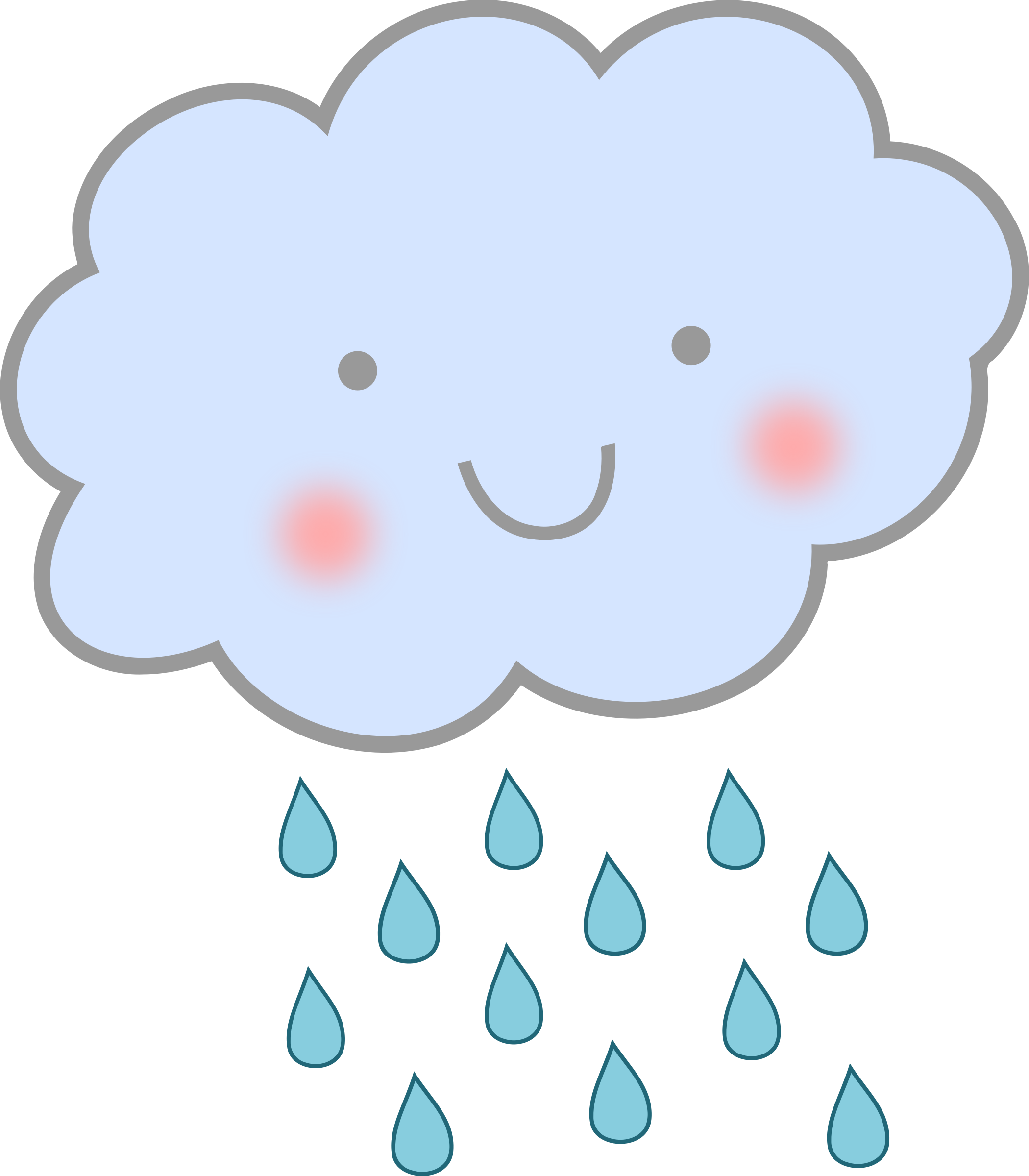 Clipart cute rain cloud