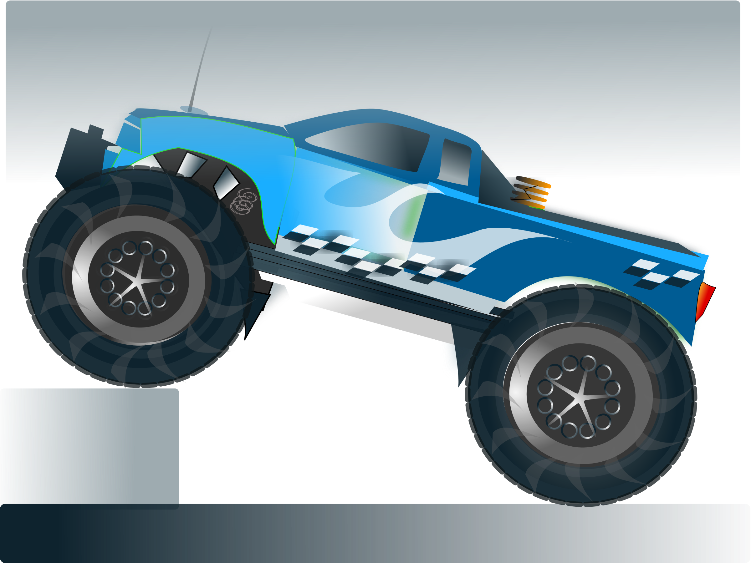 Clipart monster truck stunt