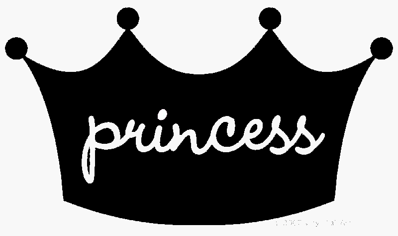Crown  black and white princess black and white clipart 3