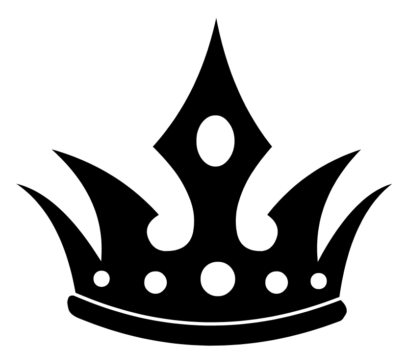 Crown  black and white princess crown clipart