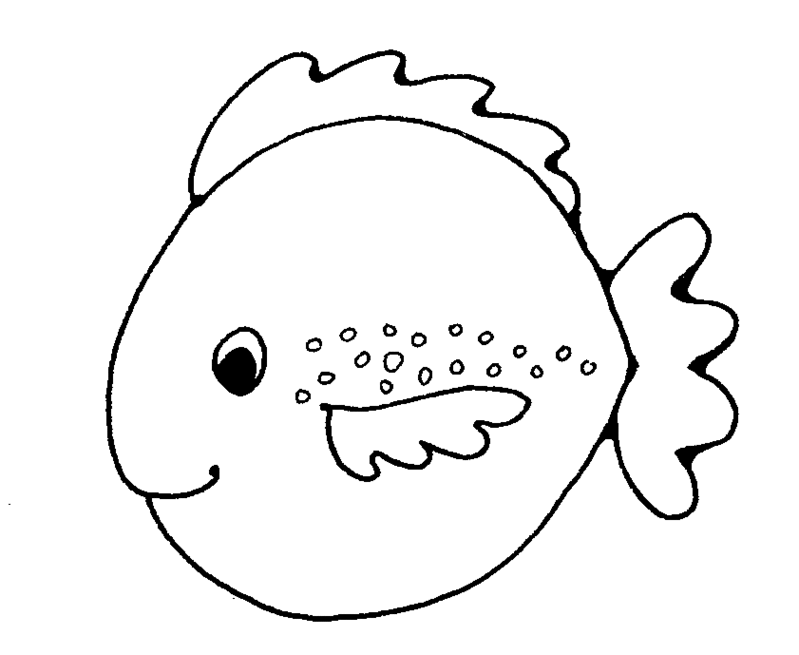 Cute fish clip art black and white clipart free to use