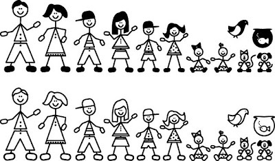 Family  black and white clip art stick figure family clipart