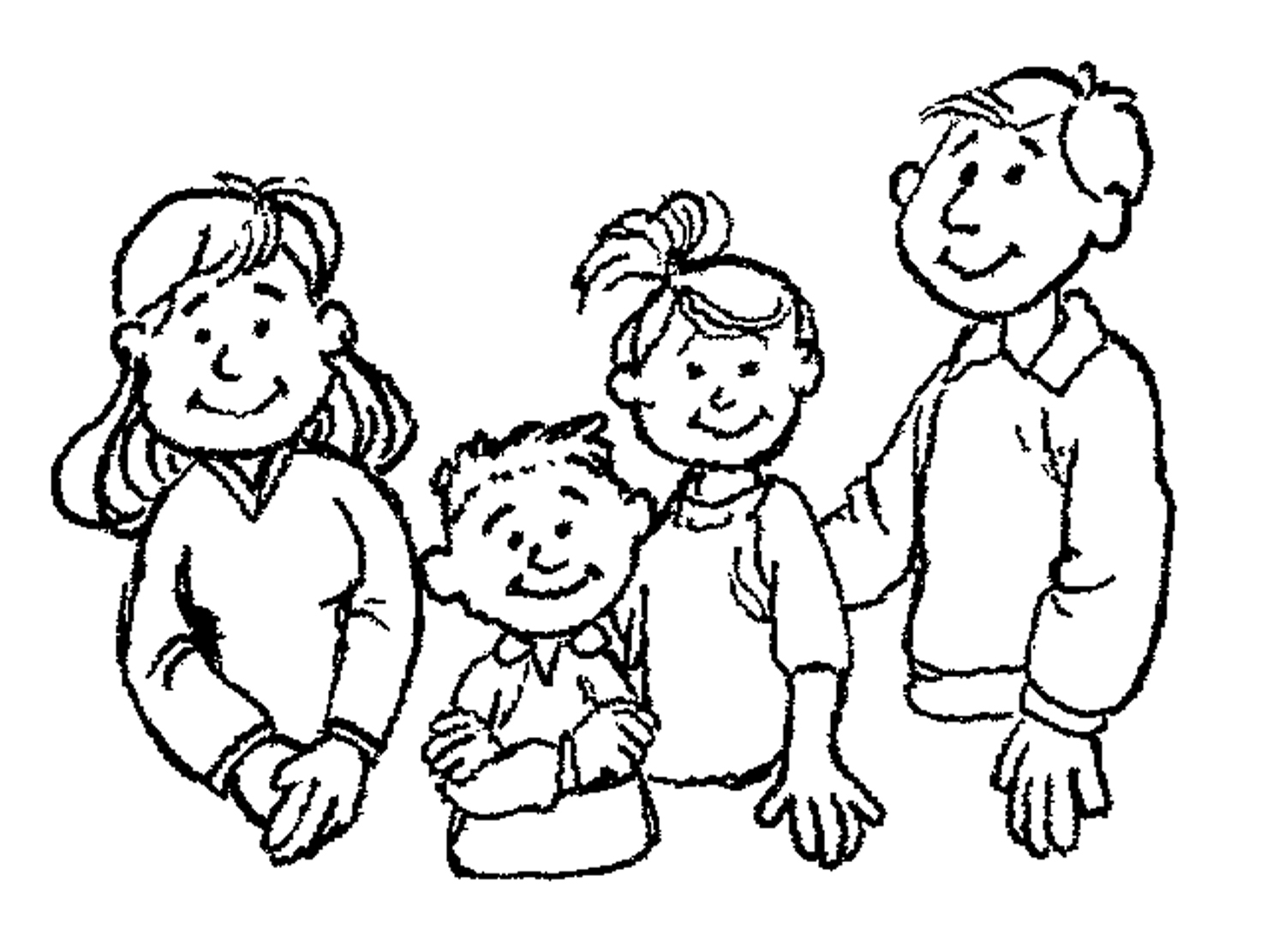 Family  black and white clipart black and white family clipart