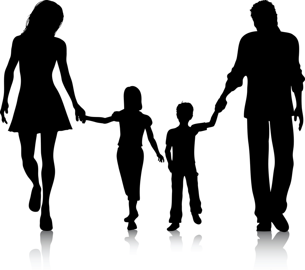 Family  black and white family cartoon black and white clipart