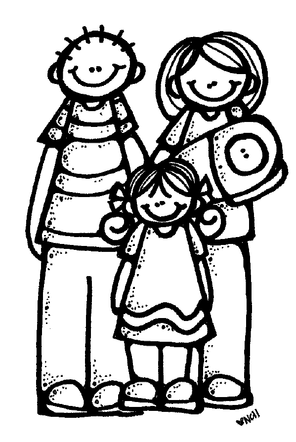 Family  black and white family clipart black and white 2