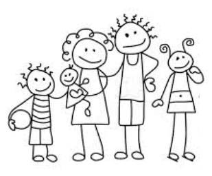 Family  black and white family clipart black and white 5 people 2